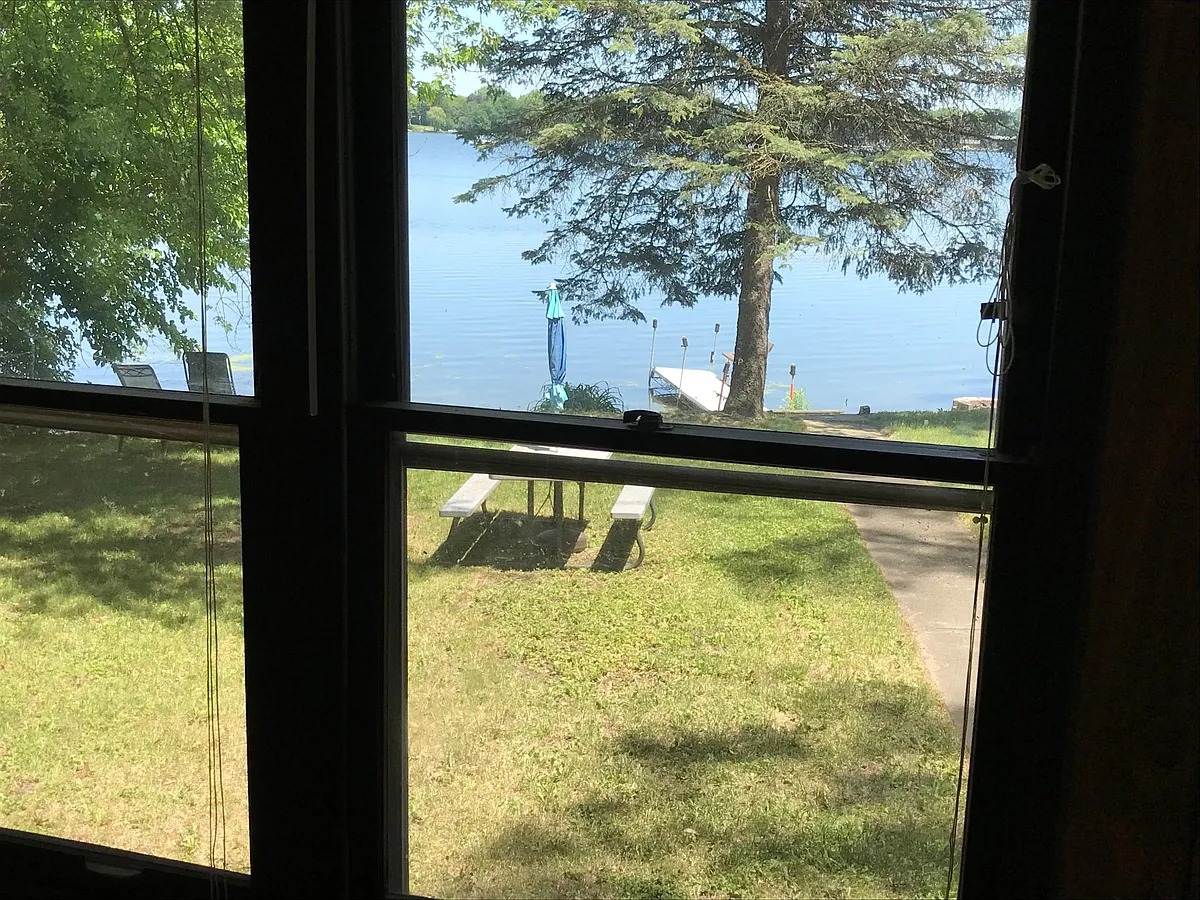 Front porch view of lake - 34175 N Hainesville Rd #1F