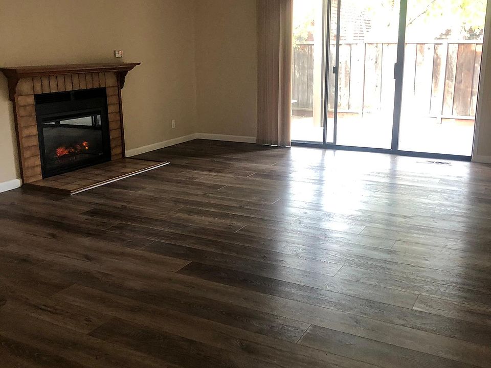 Living room with electric fireplace