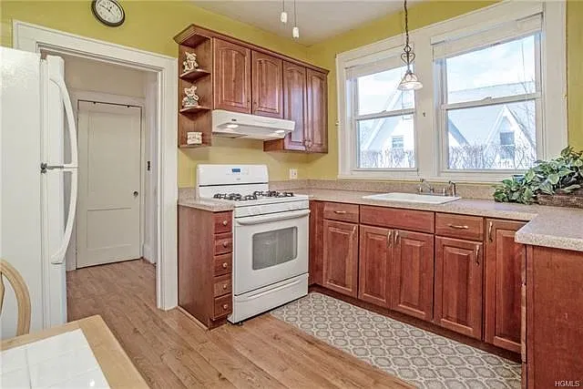 Updated kitchen is so charming