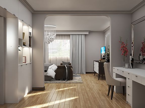 Master Bed digital rendering