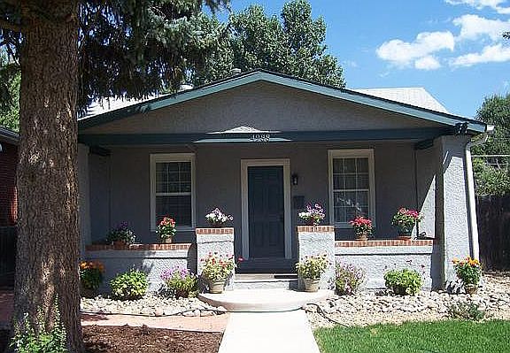 Newly landscaped front yard