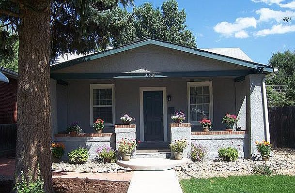 Newly landscaped front yard
