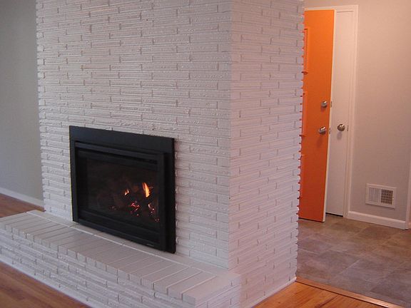 Living room fireplace