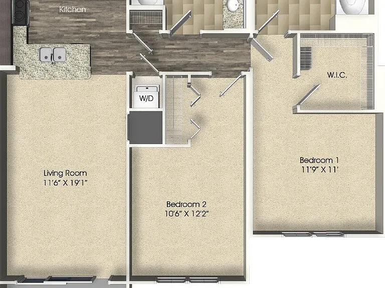 B1 floor plan Views at Harbortown