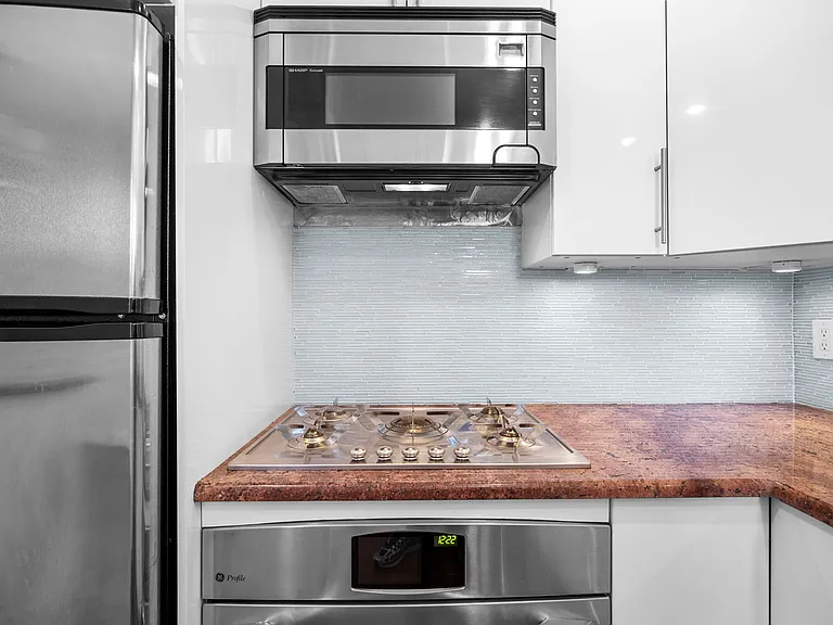 Stone counters and backsplash