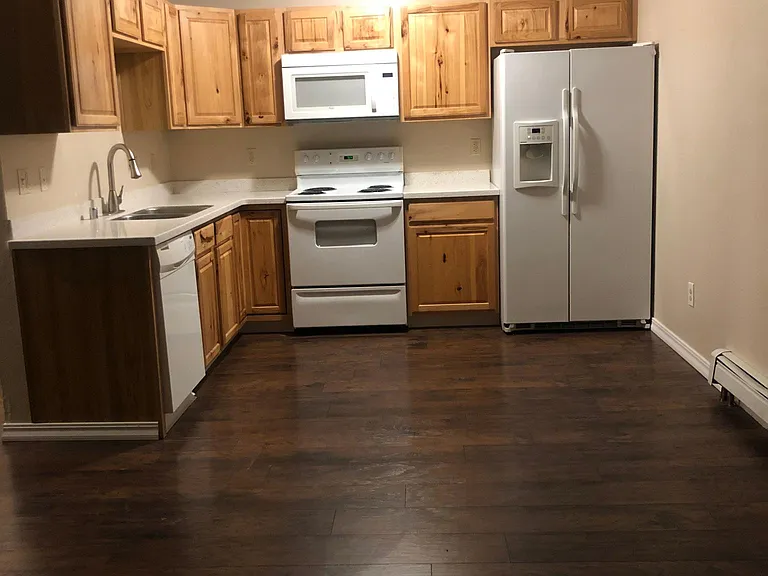 Kitchen with new refrigerator