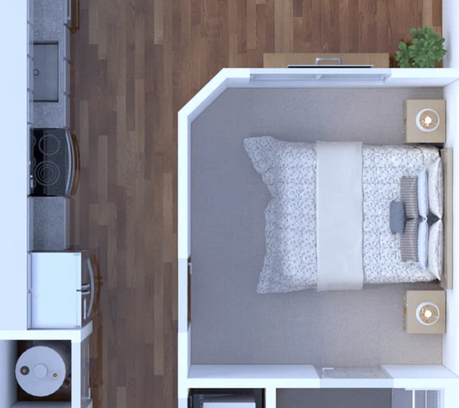 1 Bedroom/1 Bathroom Jr.-612 1 Bedroom/1 Bathroom Jr.-612