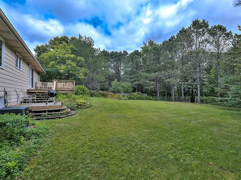 Large backyard.