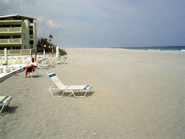 Pristine beach, new sand