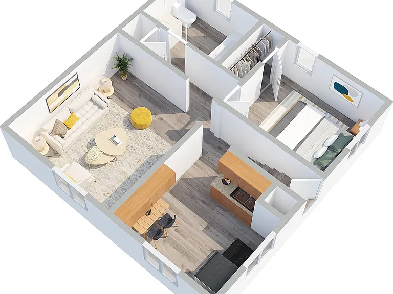 Floor Plan 1x1 Floor Plan 1x1