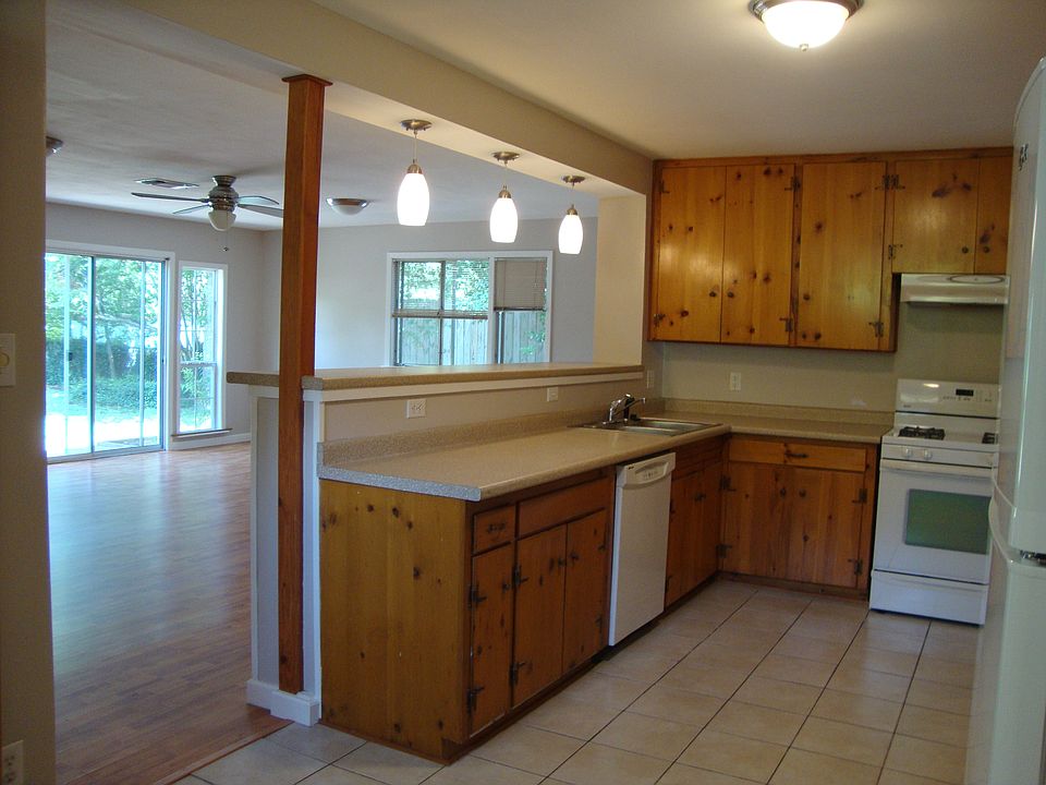 large kitchen and living room