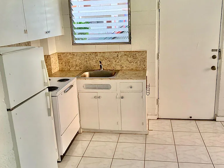 Side view of kitchen