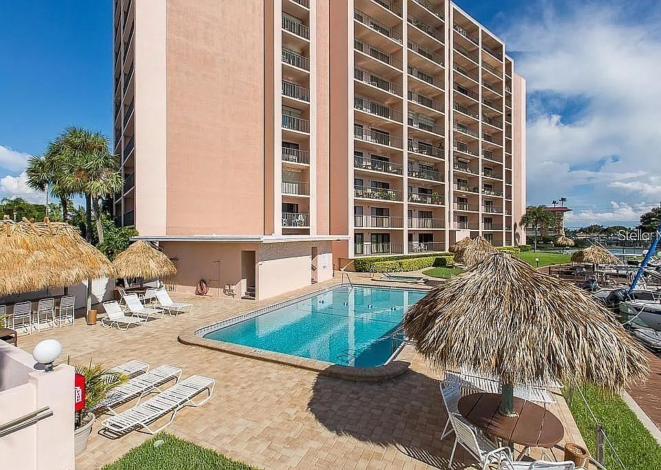 Tiki bar by pool at 51 Island Way.