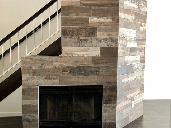 wood burning fireplace