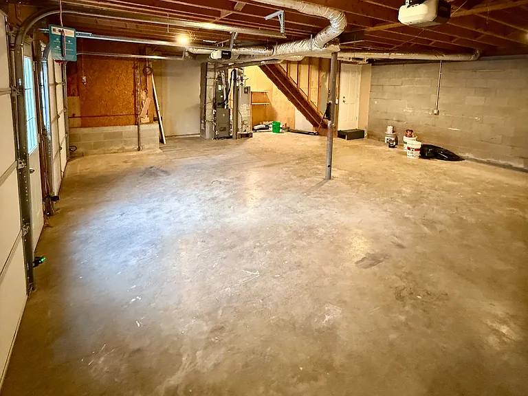 Large two-car attached garage with ample storage space