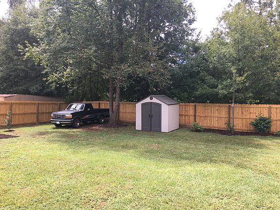 New fence and storage shed