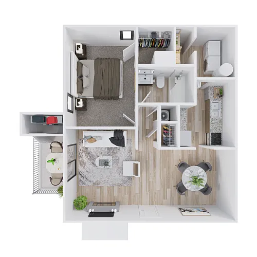Floor plan 1 Bed 1 Bath