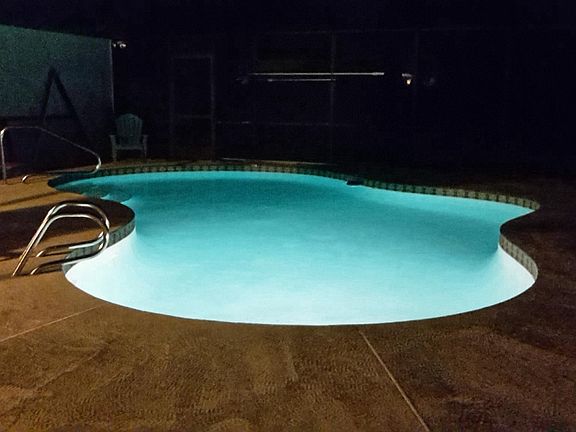 Pool at night.