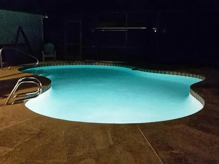 Pool at night.