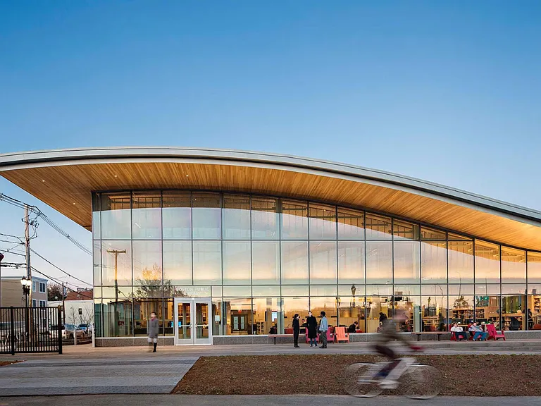 The award winning public library near the park