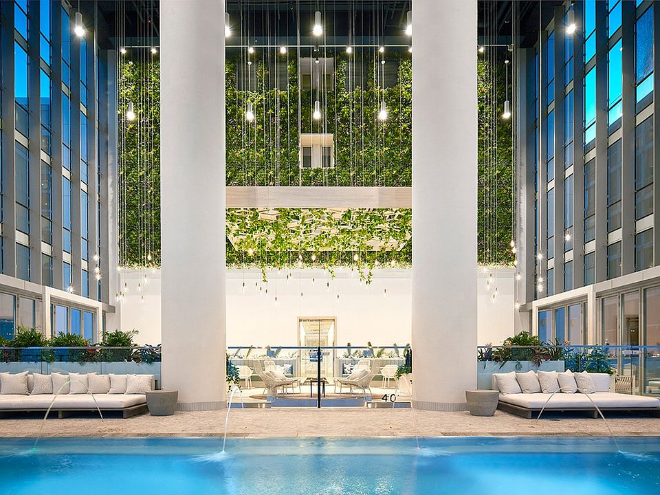 Indoor-Outdoor Resort Style Pool and Lounge Area