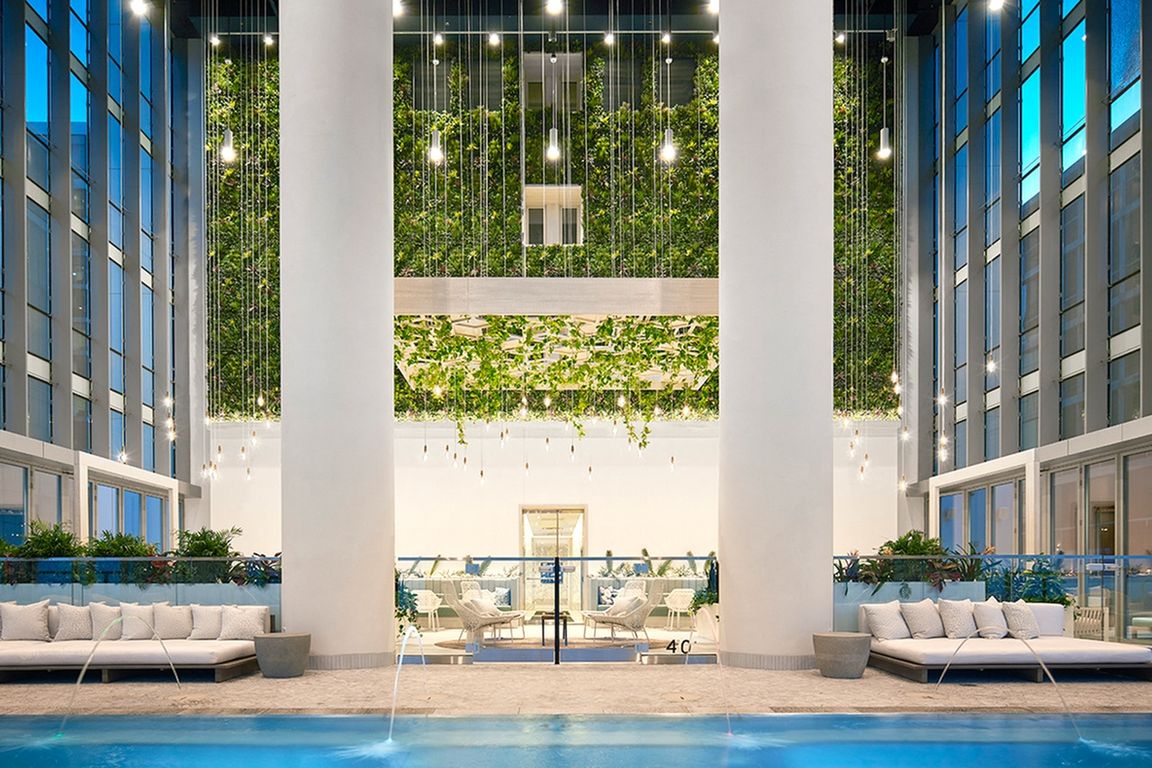 Indoor-Outdoor Resort Style Pool and Lounge Area