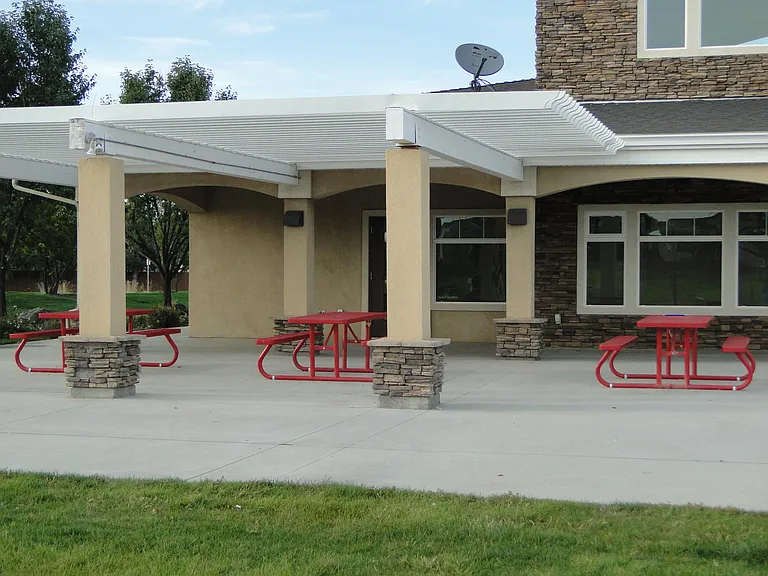 Clubhouse outside eating area