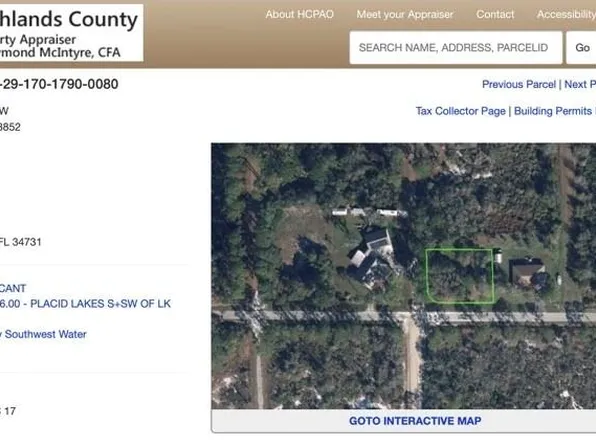 108 TOBLER TERRACE NW LOT 8, LAKE PLACID, FL 33852