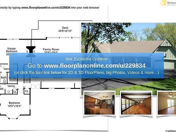 Virtual tour has floor plan with pictures