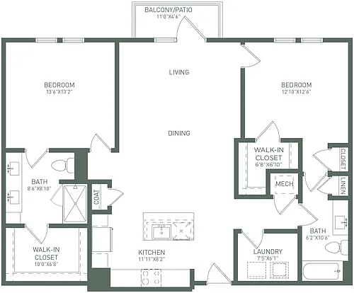 Floor plan 2X2
