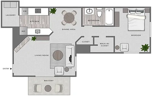 Floor plan A1-1X1