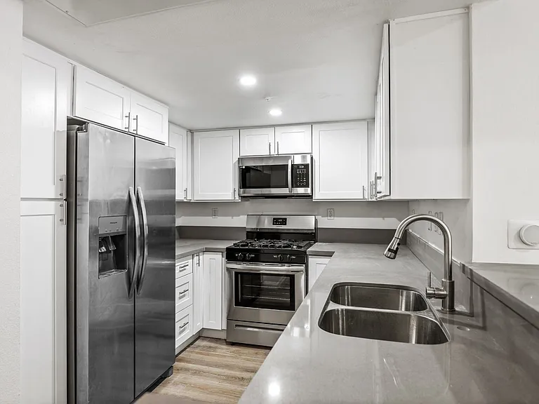 Kitchen with Energy-Efficient Stainless Appliances