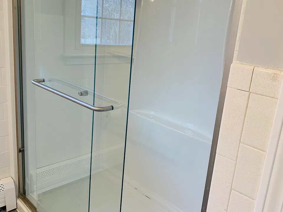Updated walk-in shower