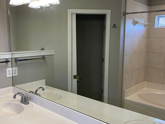 Master bath double sink.