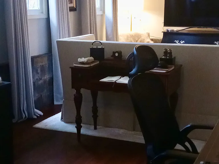 Great room with desk area