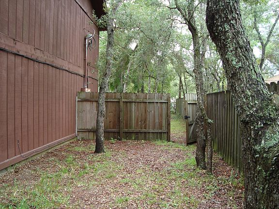 Side backyard with gate