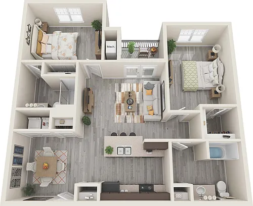 Floor plan 2 Bedroom