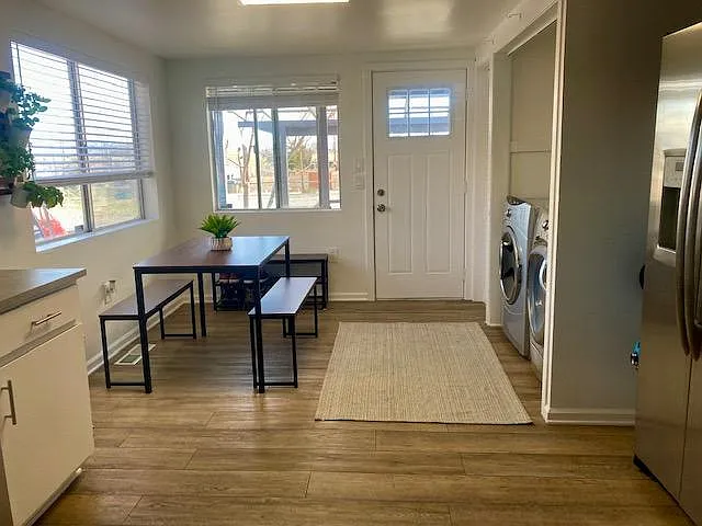 Dining room off kitchen with great views of the mountains. Washer and dryer included with this unit.