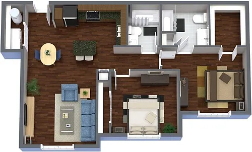 Floor plan 2 Bedrooms