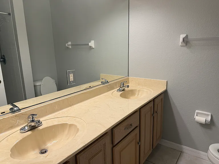 Double vanities primary bedroom