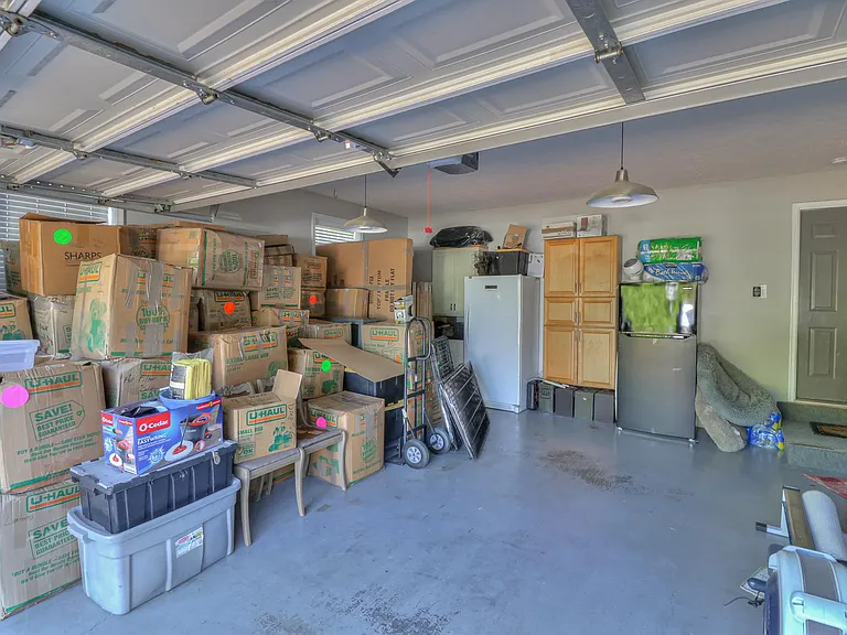 large, 2 car garage