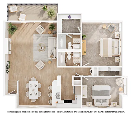 Floor plan B6 - Renovated