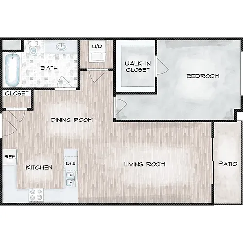 Floor plan One Bedroom