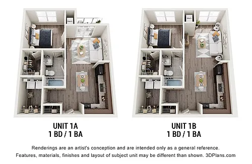 Floor plan 1 Bedroom | 1 Bath
