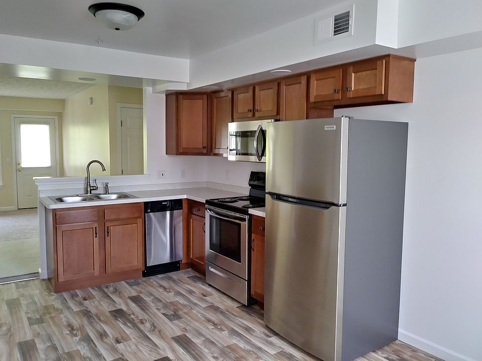 This is an example kitchen , The townhouse for rent will have the same cabinets, countertops and appliances, the layout will be different.