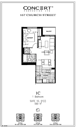 Floor plan 1 Bedroom
