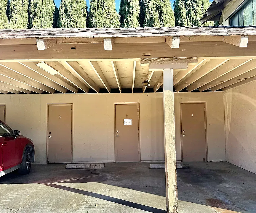 Parking space and storage for unit 1 on the right end