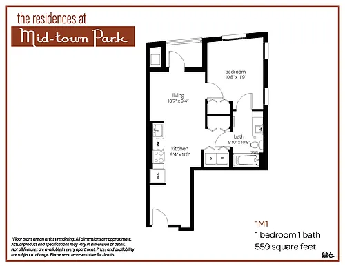 Floor plan 1M1