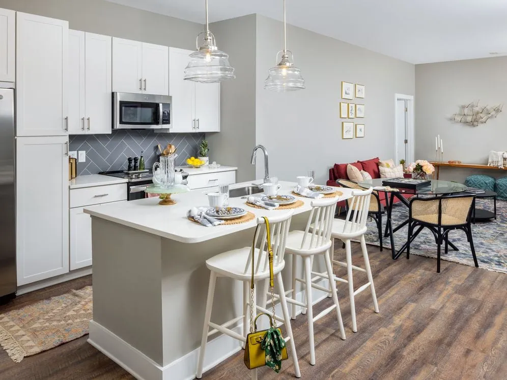 Scheme 1 Kitchen, Dining Area, and Living Area - Avalon Highland Creek