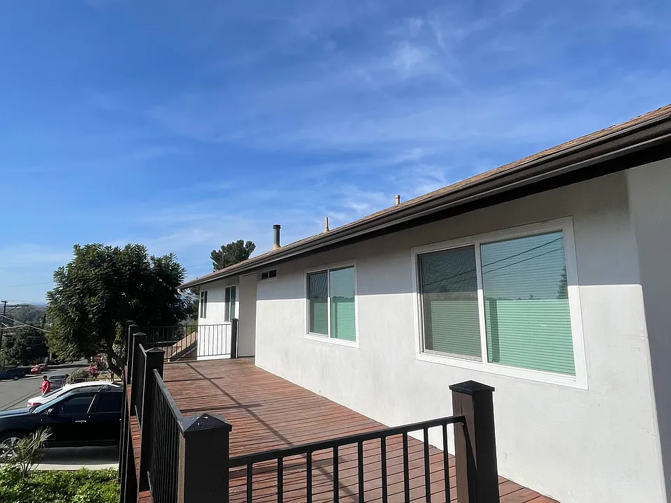 Front Entry with large Balcony/Deck